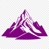 An SVG graphic representation of a mountain silhouette with detailed outline.