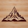 Mountain landscape design element created as a scalable vector graphic.