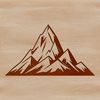 A detailed illustration of a mountain landscape, suitable for vector art projects.