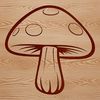 Beautiful Mushroom Clip Art for Digital Use Illustration of a mushroom with a detailed cap and stem, designed as vector art for various digital applications.