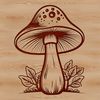 Mushroom Icon Vector Graphics A high-quality vector illustration of a mushroom, suitable for various design applications and uses.