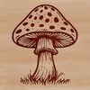 Mushroom SVG Template for Digital Crafts Mushroom icon in vector format, ideal for digital designs and crafts.