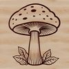 Mushroom Icon in Vector Format An editable vector design featuring a detailed mushroom icon.