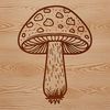 Free Vector Mushroom Graphic A detailed illustration of a mushroom with realistic features for use in digital art projects.