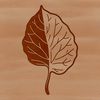 Simple Nature Graphic An illustration of a leaf in simple, geometric shapes, ideal for clipart and design templates.