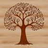 Unique Tree Graphic A detailed graphic of a single tree, created using vector art for various applications.