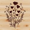 Hand-drawn Wild Flower Illustration A hand-drawn illustration of a single wild flower in bloom against a natural background.