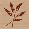 Green Leaf Icon for Vector Design A single green leaf with rounded edges and pointed tip, suitable for vector design and cutting machine projects.