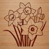 Spring Bloom SVG Illustration A stylized illustration of a daffodil flower in bloom, ideal for use in digital design projects.