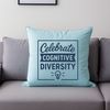 Neurodiversity quote with inclusive message about acceptance and understanding of neurodevelopmental differences.