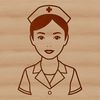 Simple illustration of a woman in nursing uniform, created as a scalable vector image (SVG).