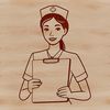 Free SVG Nurse Clip Art Design A female nurse wearing a white uniform and cap, representing the healthcare profession.