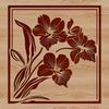 Beautiful Orchid Plant Vector Design A detailed illustration of a tropical orchid plant with long stem and petals.