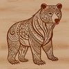 Ornate Bear Design A detailed vector drawing of a bear featuring ornate designs.