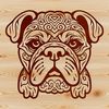 Cute Bulldog Vector Graphic Vector graphic design featuring an anthropomorphic bulldog.