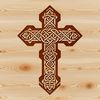 Ornate cross symbolizing faith and devotion in a vector format.
