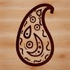 Elegant Paisley Design SVG A traditional ornate paisley shape design in vector format.