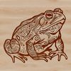 Ornate Animal SVG Cutout A detailed illustration of a wild toad, suitable for vector design and cutting machine applications.