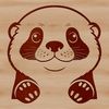 Illustration of a wild otter in vector format.