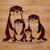 A vector graphic representation of an otter animal, suitable for commercial or personal use in various design projects.