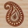An ornate Paisley shape suitable for vector art designs.