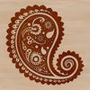 Ornate Paisley Pattern SVG File Ornate paisley pattern designed as a vector shape for various applications.