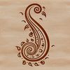 A stylized ornate paisley shape, perfect for vector design projects.