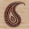 Ornate paisley pattern in vector format, suitable for digital design and cutting machines.