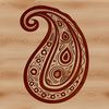 Symmetrical Pattern SVG Clip Art An ornate paisley shape with symmetrical pattern, ideal for use in graphic design software like Illustrator or Procreate.