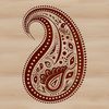 Ornate Paisley Pattern for Crafting An intricate paisley pattern ideal for cutting out with a machine or using as clip art in various designs.