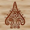 Decorative Clip Art Shape An ornate paisley shape, suitable for use in graphic design projects.