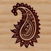 A classic ornate paisley shape used as a design embellishment in various digital formats including SVG.