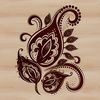 An intricately detailed geometric shape reminiscent of traditional textiles in vector format.