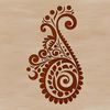 Vintage-Style Paisley Ornament SVG An ornate paisley shape with intricate details, suitable as a vector design element.