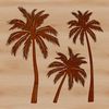 Palm Tree Graphic Vector SVG vector graphic of a single palm tree, ideal for use as clipart in commercial and personal design applications.