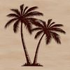 Vector Palm Tree Design A stylized illustration of a palm tree, suitable for vector design projects.