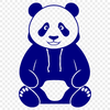 Cute Panda in Hoody A cute Asian black and white bear in a casual hoody pose, suitable for various designs.