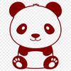 Stylized Wild Animal Graphic Art A stylized illustration of a wild animal, specifically a giant panda, created as a vector graphic.