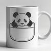 Adorable Black and White Panda Illustration A simple illustration of a black and white giant panda in a natural environment.