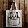 Charming Panda Illustration A simplified illustration of a panda in its natural habitat.