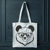 Cuddly Panda Wearing Spectacles A cartoon panda wearing glasses in a playful pose, suitable for illustration purposes.