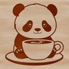 Relaxed Panda SVG Design A detailed illustration of a panda in a relaxed pose.