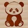 A cute and cuddly wild animal, the giant panda, depicted in a simple vector design.