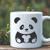 Simple Panda SVG Illustration A vector graphic representation of a panda in a simple style suitable for various uses.