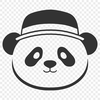 Whimsical Panda Design with Hat A cartoon illustration of a panda wearing a hat in a playful design.
