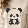 Wildlife SVG Design Featuring a Panda Wild animal illustration featuring a panda in a vector format.