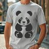 An SVG clip art design featuring a single panda figure, ideal for digital projects and designs.