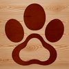 Vector graphics of animal paws, suitable for digital design projects and cutting machine applications.