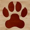 A set of animal paw prints in various shapes and sizes, suitable for crafting or design projects.