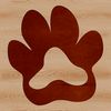 SVG clip art design featuring a detailed paw print pattern.